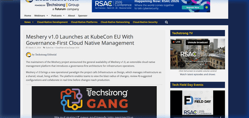 Meshery v1.0 Launches at KubeCon EU with Governance-First Cloud Native Management